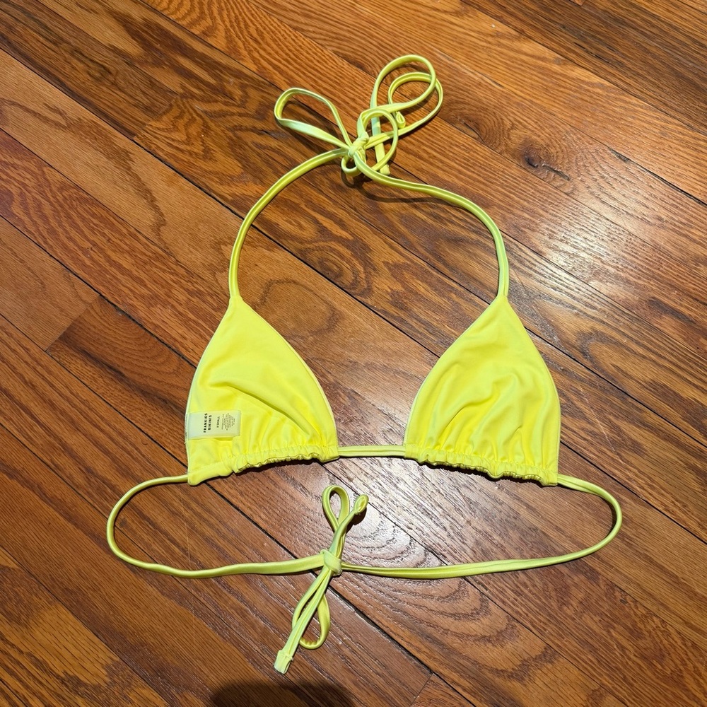Frankie’s Bikinis Yellow Satin Set NWT - Picture 4 of 4